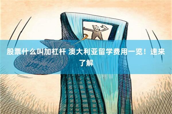 股票什么叫加杠杆 澳大利亚留学费用一览！速来了解