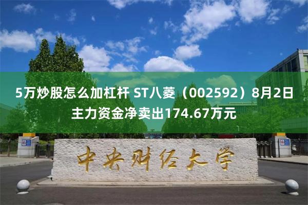 5万炒股怎么加杠杆 ST八菱（002592）8月2日主力资金净卖出174.67万元