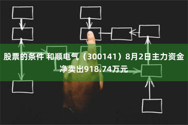 股票的条件 和顺电气（300141）8月2日主力资金净卖出918.74万元