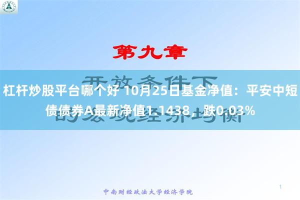 杠杆炒股平台哪个好 10月25日基金净值：平安中短债债券A最新净值1.1438，跌0.03%