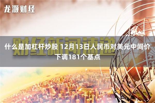 什么是加杠杆炒股 12月13日人民币对美元中间价下调181个基点